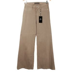 ROCK & REPUBLIC Brown Tan ‘Noemi’ Wide Leg Pants NWT Size 25